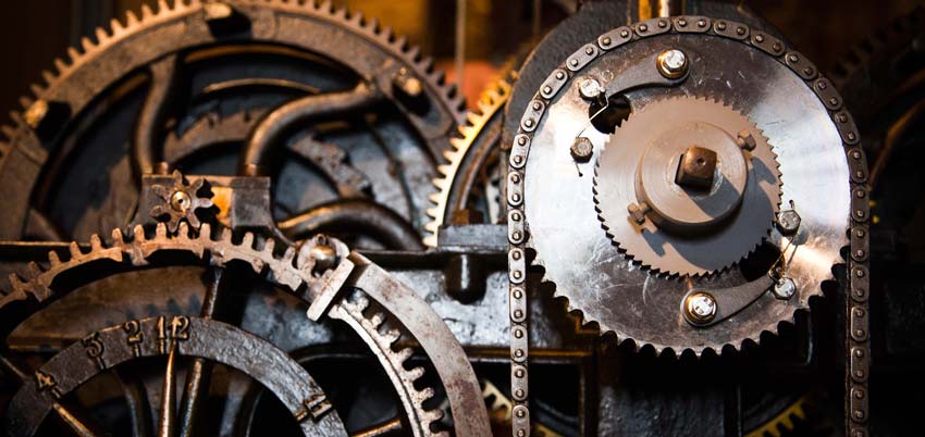 Inner workings of the clock in the Wessobrun Monastery