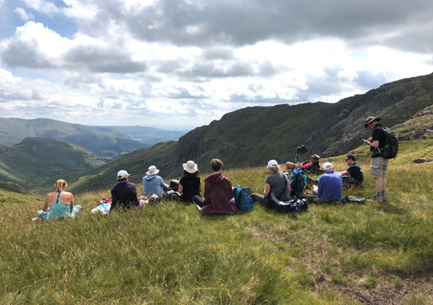 Guided Coast to Coast Walk - lunch overlooking the valley